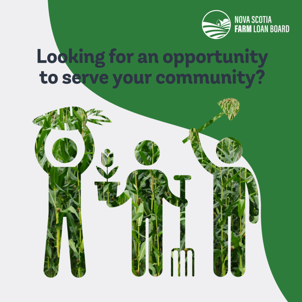 Graphic with the text "Looking for an opportunity to serve your community?