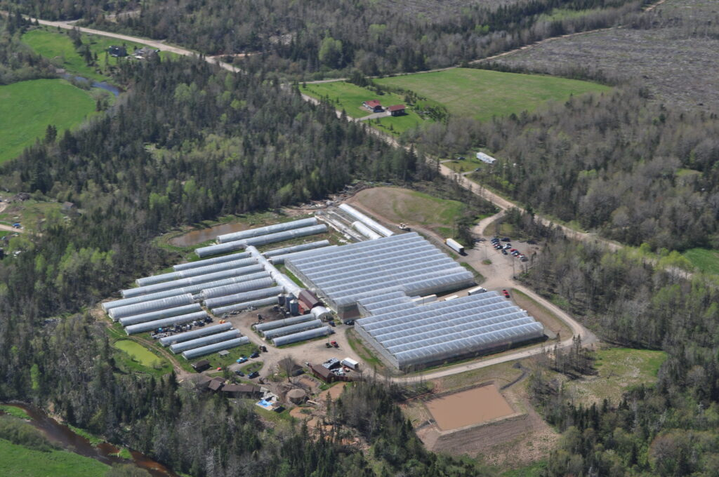 Ariel view of forest glen greenhouses
